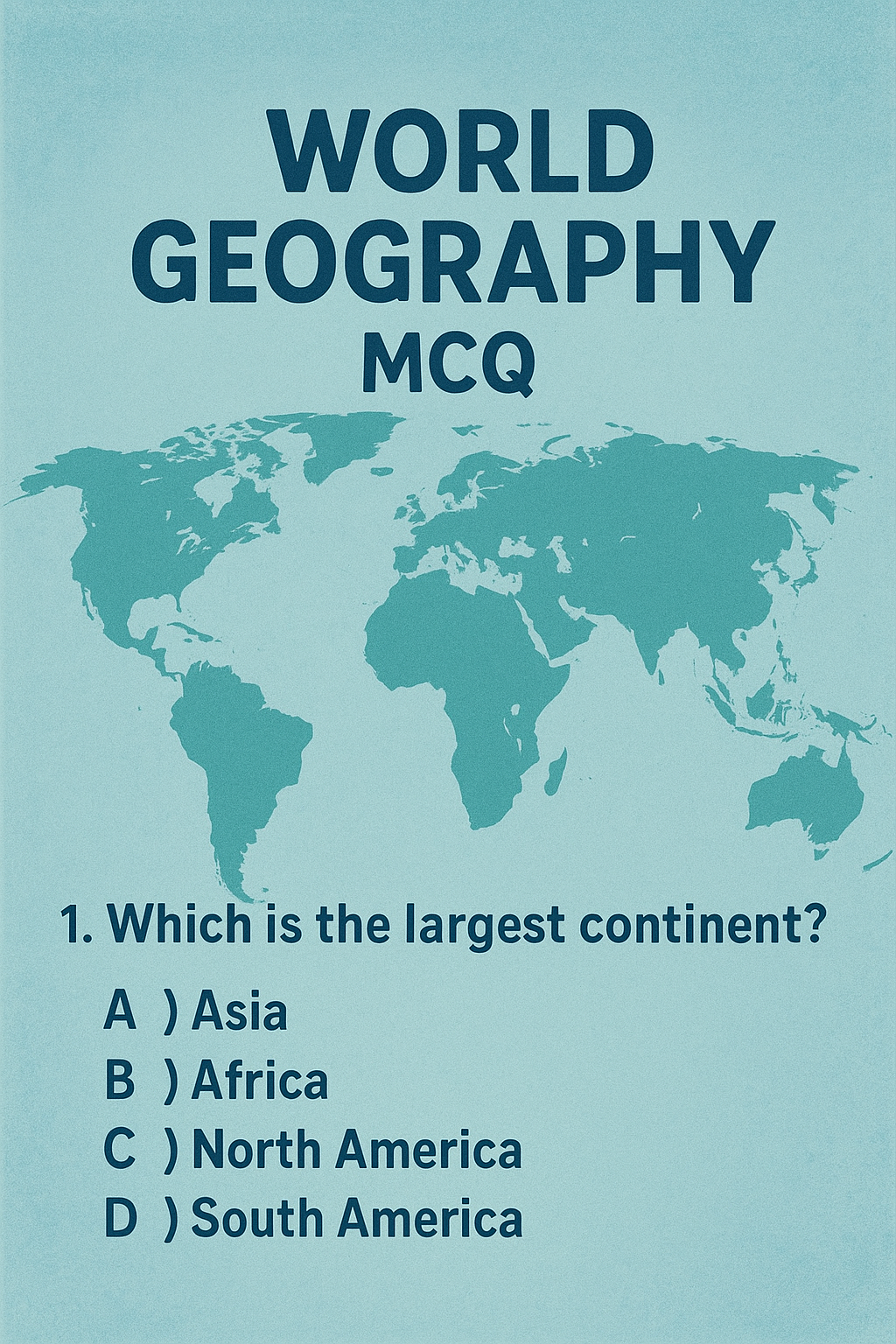World Geography MCQ | World geography Quiz